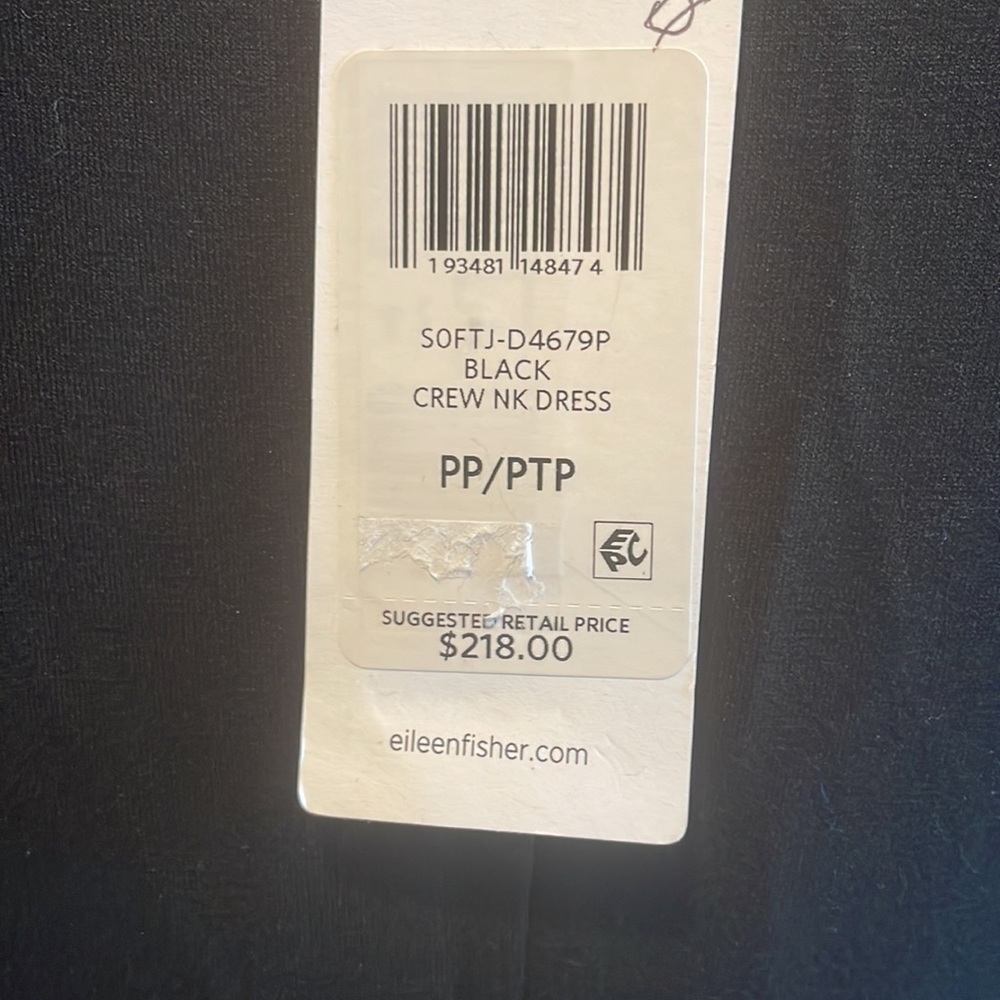 Eileen Fisher-
Jersey Knit Crew Neck Short Sleeve Shift Dress - Picture 7 of 8
